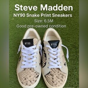 Steve Madden NY90 Snake Print Sneakers 6.5 NY90 Animal Print/ Great sneaker